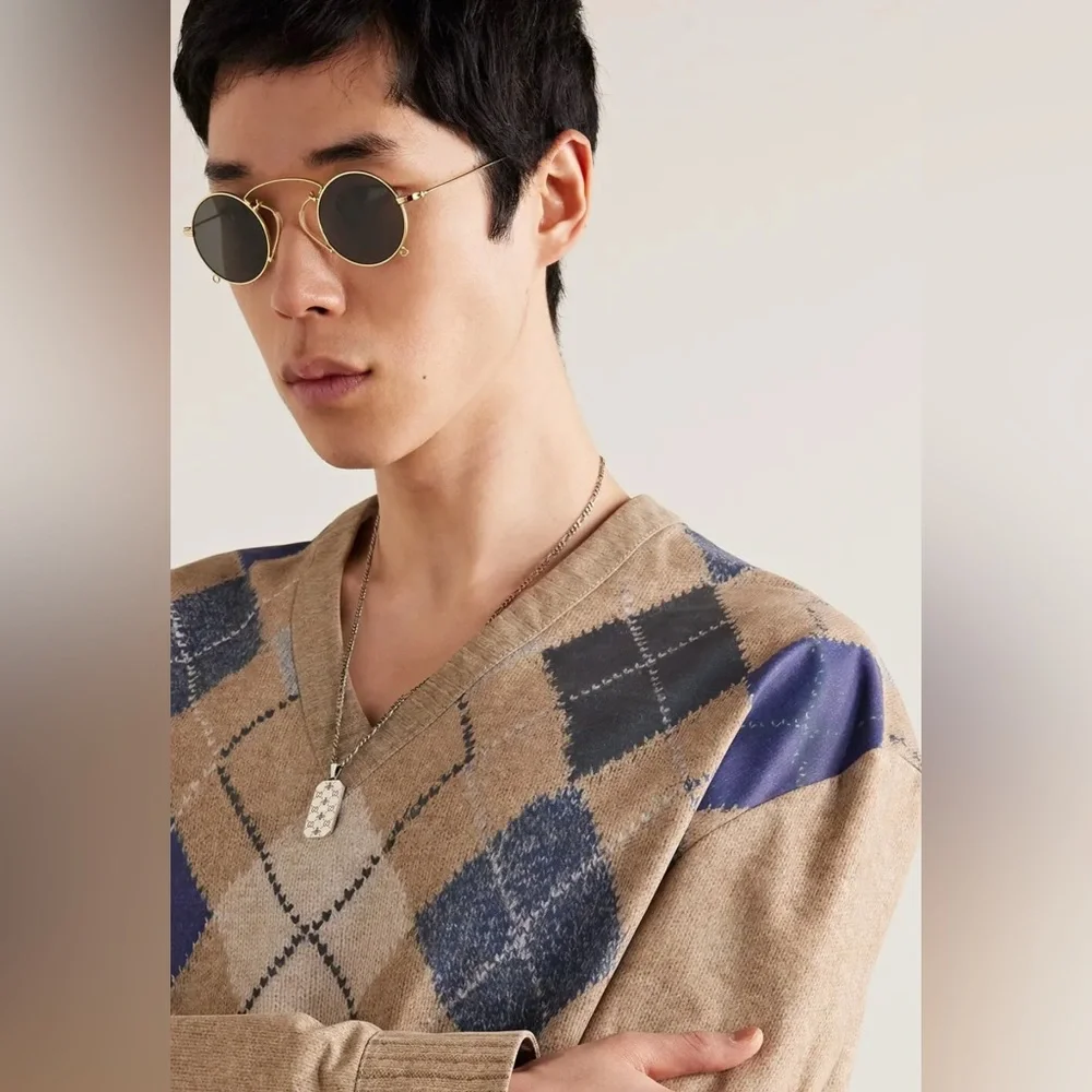 Gucci Harry Styles Ha Ha Ha Gold Frame Sunglasses - Picture 6 of 7